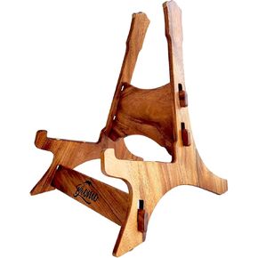 Bromo BZS1 Wood Guitar Stand, Exotic Tropical Trembesi Wood, Patented Design, Elegant Presentation