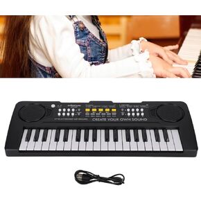 Mini 37 key double - row key keyboard Children Toy Simulation musical Electric Piano Excellent timbre recording USB Children's piano for child home PortableElectric Piano Toy(BF-420)