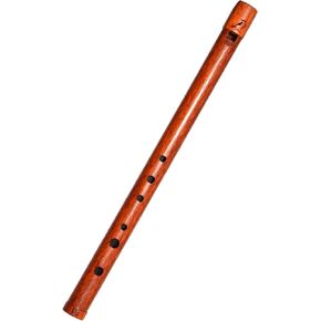 Key of D Whistle PD-02 Fipple Flute (svirel) Great Sound Hand Carved Flute Folk Wind Music Instrument Handmade Woodwind Brown, Brown wood