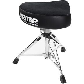 Heavy Duty Drum Throne Seat for Adults, Height Adjustable and Rotatable, Cozy Motorcycle Style Stool Chair with Double Braced Anti-Slip Feet