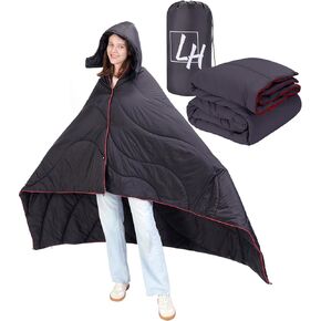 بطانية تخييم منتفخة في الهواء الطلق، بطانية خفيفة الوزن بديلة منتفخة مقاومة للماء مع حقيبة محمولة، بطانية تخييم خفيفة الوزن لشخصين، الطقس البارد، الرياضة، السفر، السيارة، 79 × 54 بوصة in Kuwait