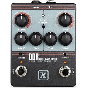 Keeley DDR Drive Delay and Reverb Pedal, Black (KDDR)