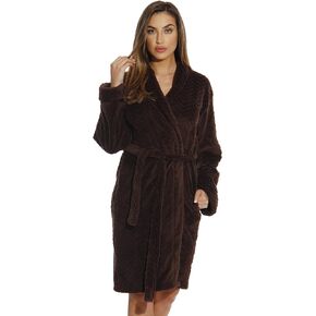Just Love Velour Chevron Texture Bath Robes for Women