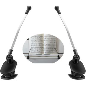 Generic Music Book Stand Sheet Music Stand Music Holder for Piano Music Book Clip Page Holder for Piano,Book,Keyboard Music, Black