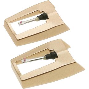 2pcs Golden Record Player Replacement Needles Stylus, TELIGREAT Vinyl Turntable Needles for Victrola Crosley Jensen Boytone LP Players