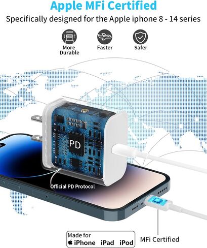 iPhone 16 Charger, USBC Charger, 2-Pack 45W Type C Super Fast Charging Block with 10ft USB C Cable,PD 3.0 PPS USB C Charger Block for iPhone 16/16 Plus/16 Pro/16 Pro Max/15,Galaxy,Pixel,iPad,AirPods in Saudi Arabia