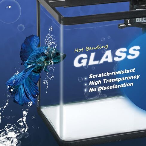 خزان أسماك سعة 4 جالون، خزان أسماك صغير مزود بفلتر وإضاءة نباتية LED ونظام تصفية، مجموعة أدوات بدء تشغيل قنديل البحر من بيتا جمبري غوبي، حوض أسماك زجاجي لخزان الأسماك ذاتي التنظيف in Kuwait