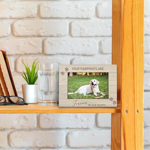 Pet Memorial 4x6 Picture Frame, Dog Cat Bereavement Remembrance Gifts, Sympathy Gifts for Loss Of Pet Dog Cat, the Best Angels Have Wings and Whiskers Picture Photo Frames for Desk Decor in Kuwait