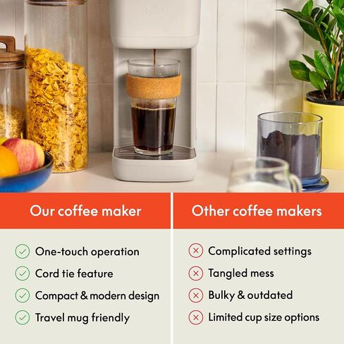 bella Single Serve Coffee Maker, K Cup & Coffee Ground Compatible, Oatmilk in Kuwait