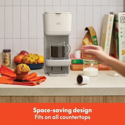 bella Single Serve Coffee Maker, K Cup & Coffee Ground Compatible, Oatmilk in Kuwait