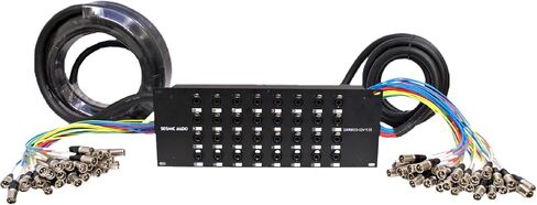 Seismic Audio Rack Mount 24 Channel TRS Combo Splitter Snake Cable-5' and 15' XLR Trunks (SARMSS-24x515) in Kuwait