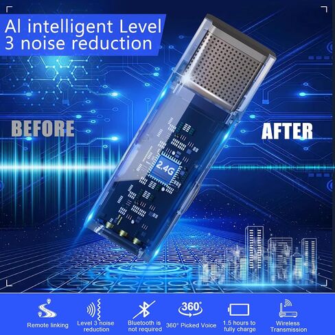 IIQ Wireless Lavalier Microphone for iPhone, Mini Professional Wireless Lavalier Microphone, Wireless Clip Mic, Tiny Lapel Microphone for iPad, for Video Interview Podcast, Facebook, YouTube in Saudi Arabia
