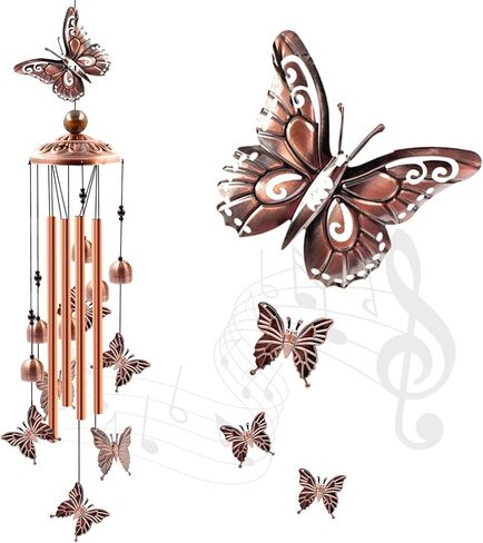 Wind Chimes Outdoor Clearance, Ukulork Elephants Aluminum Tube Windchime with S Hook,Patio Garden Decor, Housewarming Gift. in Kuwait