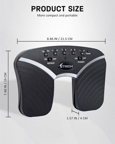 STRICH Wireless Page Turner Pedal for iPad, Rechargeable Music Page Turner Pedal, USB Silent Foot Pedal for Tablets Smartphones iPad Pro Multimedia Platforms PC, SPT-10 in Saudi Arabia