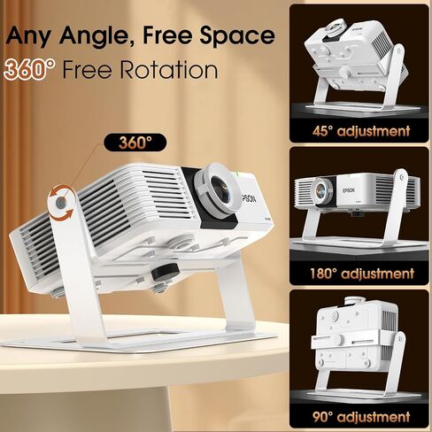 Desktop Projector Mount - Projector Ceiling Mount with 360°Adjustable - Universal Stand 1/4 Screw for LED LCD Video Projectors Camera with Cable Ties in Saudi Arabia