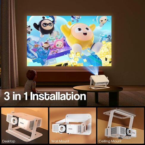 Desktop Projector Mount - Projector Ceiling Mount with 360°Adjustable - Universal Stand 1/4 Screw for LED LCD Video Projectors Camera with Cable Ties in Saudi Arabia