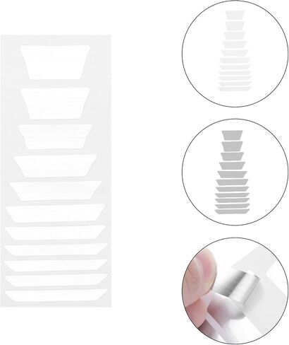 MECCANIXITY Guitar Fretboard Stickers Inlay Stickers Decals for Guitars and Trapezoid Inlay Sticker Guitar Decals for Music Guitar, Bass, Acoustic Guitar Silver in Saudi Arabia
