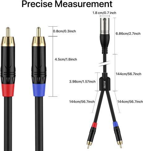 EBXYA XLR to USB Cable, 3ft, for Audio Recording, Karaoke, Live Podcast, 2 Modes, 24AWG 4N Copper, Interference Filter, Compatible with Dynamic Microphones, Windows, Mac OS, USB-C in Saudi Arabia