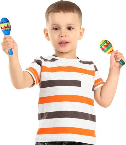Hungdao 36 Pcs Mini Mexican Fiesta Wooden Maracas Bulk 6 Designs Wooden Maracas Noisemaker for Fiesta Party Favors Cinco De Mayo Party Supplies Decor Taco Tuesday Event Luau Game (Classic Style) in Saudi Arabia