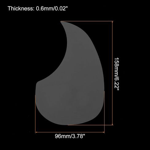 MECCANIXITY 2 Pcs Acoustic Guitar Pickguard Guitar Guard Plate Fit 38 Inch Self Adhesive Right Handed Acoustic-Electric Guitar Parts 96x158mm Water Drop Shape Transparent in Saudi Arabia