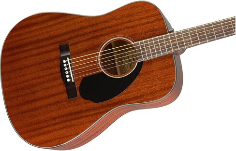 Fender CD-60S Dreadnought, All-Mahogany Acoustic Guitar - 0970110022 Bundle w/ 12-Pack Guitar Pick and Liquid Audio Polishing Cloth in Saudi Arabia