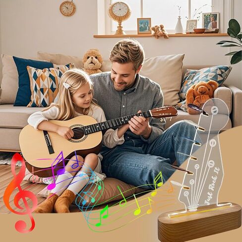 حامل اختيار الجيتار، حامل عرض اختيار الجهير، غراب رأس غيتار كهربائي أكريليك على شكل قاعدة خشبية مضيئة لتخزين اللقطات، هدايا إكسسوارات الجيتار لعشاق الموسيقى والموسيقيين in Saudi Arabia