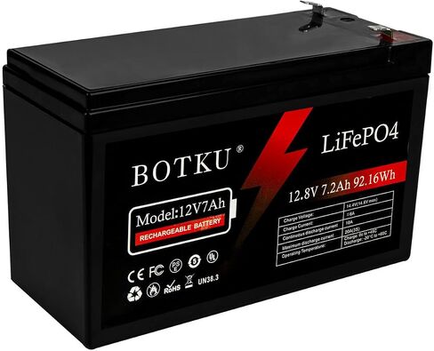 12V 9Ah Lithium LiFePO4 Deep Cycle Battery 2 Pack, 3000+ Cycle Rechargeable Lithium Iron Phosphate Battery for Solar, Fish Finder, Lighting, Feeder, Off-Grid Applications with 10A BMS in Saudi Arabia