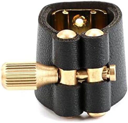 جلد باس كلارينيت رباط كلارينيت ساكس غطاء قطعة الفم أدوات استبدال الأجزاء، أسود، YZR0082 in Kuwait