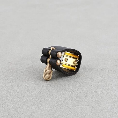 جلد باس كلارينيت رباط كلارينيت ساكس غطاء قطعة الفم أدوات استبدال الأجزاء، أسود، YZR0082 in Kuwait