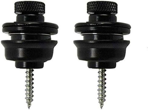Tzong 2Pcs Black Guitar Bass Strap Buttons and Locks Flat Round Head Quick Release Anti-slip Lock Buttons Buckle Nails in Saudi Arabia