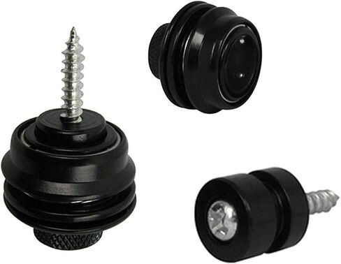 Tzong 2Pcs Black Guitar Bass Strap Buttons and Locks Flat Round Head Quick Release Anti-slip Lock Buttons Buckle Nails in Saudi Arabia