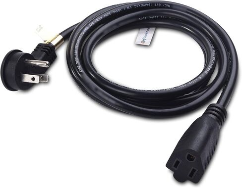 Cable Matters 2-Pack Low Profile Flat Plug Short Extension Cord (Power Extension Cable) 1 Foot (NEMA 5-15P to NEMA 5-15R) in Saudi Arabia