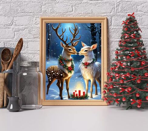 Apcufir Christmas Diamond Painting Kits for Adults,Gnome Diamond Art for Adults Beginner,Diamond Dots Gem Art for Aesthetic Home Decor12x16Inch in Saudi Arabia