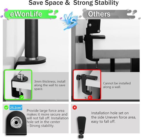 حامل ذراع eWonLife Mic Boom، حامل ذراع ميكروفون علوي مع رافعة عالية، حامل ذراع مقص قابل للتعديل مع محول برغي 3/8 بوصة إلى 5/8 بوصة لكرة الثلج اليتي الزرقاء، HyperX QuadCast in Kuwait