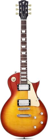 Fesley LP Electric Guitar with Arched Top:39" Solid Body Electric Guitars with Mahogany Body/Rosewood Fretboard,Electric Guitar with Humbucker Pickups,Electric Guitar Kit with Alice String,Sunburst in Saudi Arabia