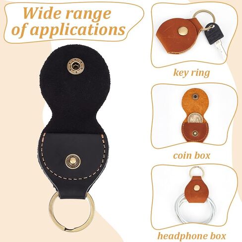 OLYCRAFT 3Pcs 3 Colors Leather Guitar Pick Holder Set Full Grain Leather Guitar Rustic Pick Case Leather Keychain Case Bag Guitar Pick Holder for Guitar Players Key Organizer-Coconut Brown Camel Black in Saudi Arabia