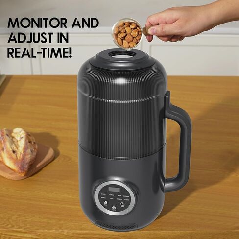 8-in-1 Nut Milk Maker, 40oz Blender Homemade Almond, Oat, Soy, Coconut milk, Juice & Soup, Electric Bean Milk Machine with Delay Start/Auto-Clean/Boil Water/Keep Warm, White in Kuwait
