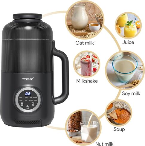 8-in-1 Nut Milk Maker, 40oz Blender Homemade Almond, Oat, Soy, Coconut milk, Juice & Soup, Electric Bean Milk Machine with Delay Start/Auto-Clean/Boil Water/Keep Warm, White in Kuwait