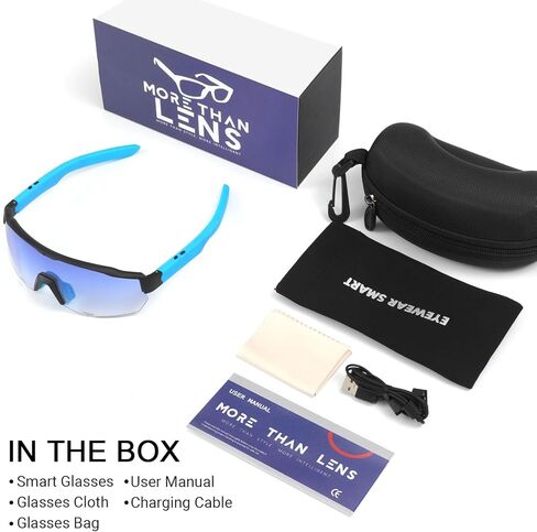 Smart Glasses for Running, Cycling, Polarized Sport Sunglasses for Men Women, Bluetooth 5.4 Headphones, UV400, Photochromic, Spherical Lenses, Black in Saudi Arabia