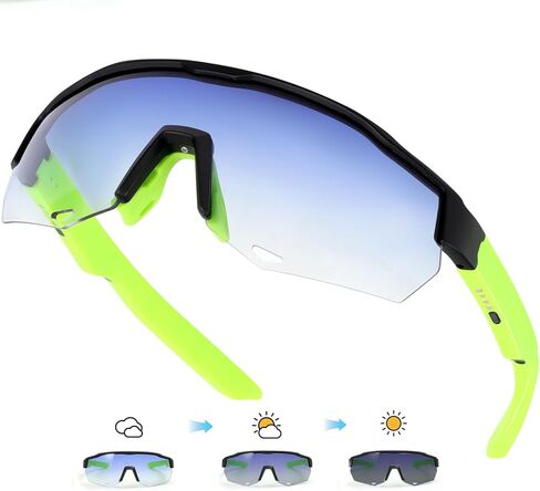 Smart Glasses for Running, Cycling, Polarized Sport Sunglasses for Men Women, Bluetooth 5.4 Headphones, UV400, Photochromic, Spherical Lenses, Black in Saudi Arabia