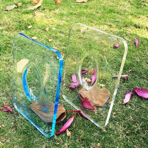 WONIU 2 Pack Acrylic Clear Frame Vase, Photo Flower Vase, Aesthetic Picture Vase for Centerpieces, Table Top, Office Home Decor, Wedding in Saudi Arabia