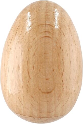 مجموعة من 4 قطع من هزاز البيض الخشبي الطبيعي من Litoexpe، أدوات إيقاعية موسيقية لتزيين الحرف اليدوية لعيد الفصح (لون طبيعي) in Kuwait