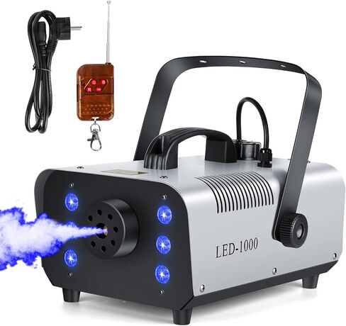 DMX 1000W Fog Machine with Wireless Remote Control,Smoke & Haze Machine with 6 LED RGB Light for Atmosphere, Theatrical, Halloween, Party, Stage Effects, and Wedding in Saudi Arabia