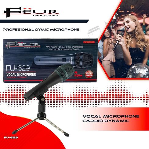 FEUR ميكروفون احترافي صوتي قلبي ديناميكي أحادي الاتجاه (FU-629) in Saudi Arabia