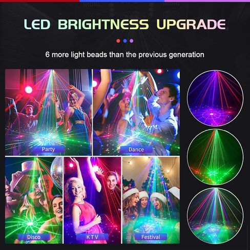 21 Eyes Stage Light Disco Dj Party Strobe Lights Indoor Sound Activated RGB UV Ball Lighting by DMX512 Control LED Ravelight for Home Parties Karaoke Birthday Wedding Bar in Saudi Arabia