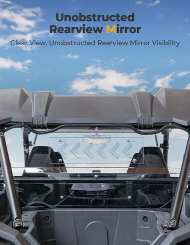 KEMIMOTO Tinted Rear Windshield Compatible with 2024 RZR XP 1000, Sliding Vented Anti-UV 1/4" Polycarbonate Hard Rear Window Compatible with 2024 2025 Polaris RZR XP 1000/RZR XP4 1000 in Saudi Arabia