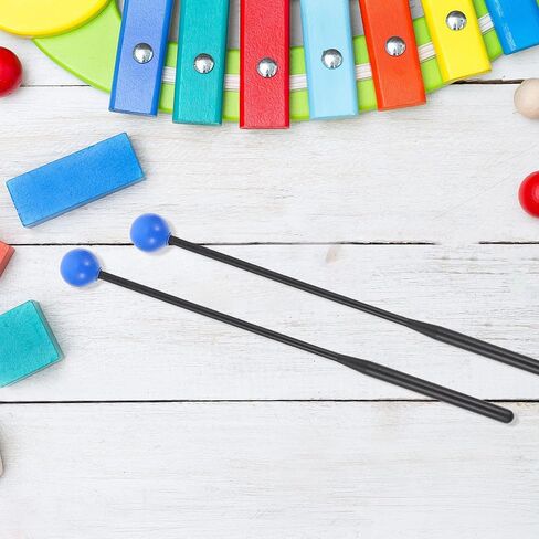 FAVOMOTO 2PCS Xylophone Mallet, Timpani Mallets Glockenspiel Sticks Marimba Rubber Marimba Mallets Rubber Bell Mallets Percussion for Glockenspiel Xylophone Chime Woodblock in Saudi Arabia