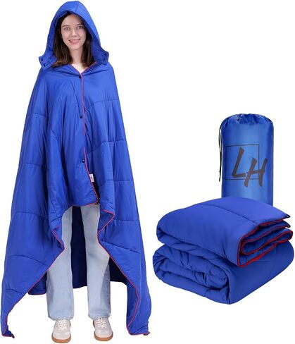 Outdoor Puffy Camping Blanket, Lightweight Down Alternative Puffy Waterproof Stadium Blanket with Portable Bag, Lightweight Camping Blanket for 2 People, Cold Weather, Sports, Travel, Car, 79*54 inch in Saudi Arabia