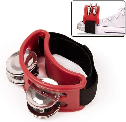 Foot Tambourine Percussion Jingle Shaker Musical Instrument Bells (Black) in Saudi Arabia