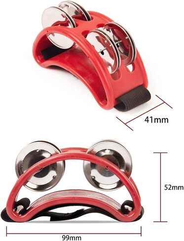Foot Tambourine Percussion Jingle Shaker Musical Instrument Bells (Black) in Saudi Arabia